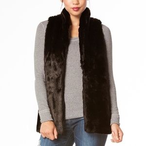 Carmin Ultra Soft Black Fur Vest